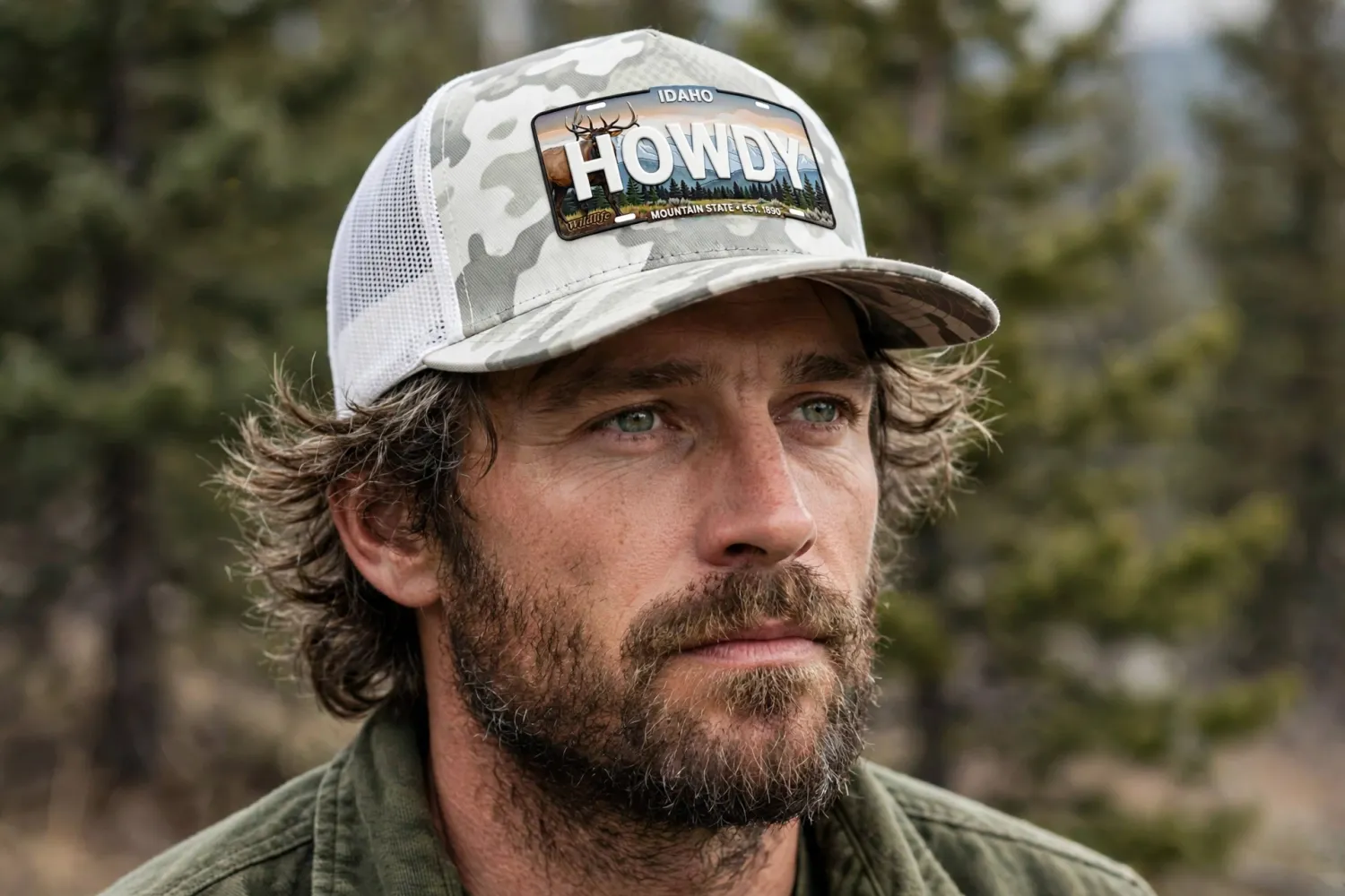 Idaho Elk Plate Hat