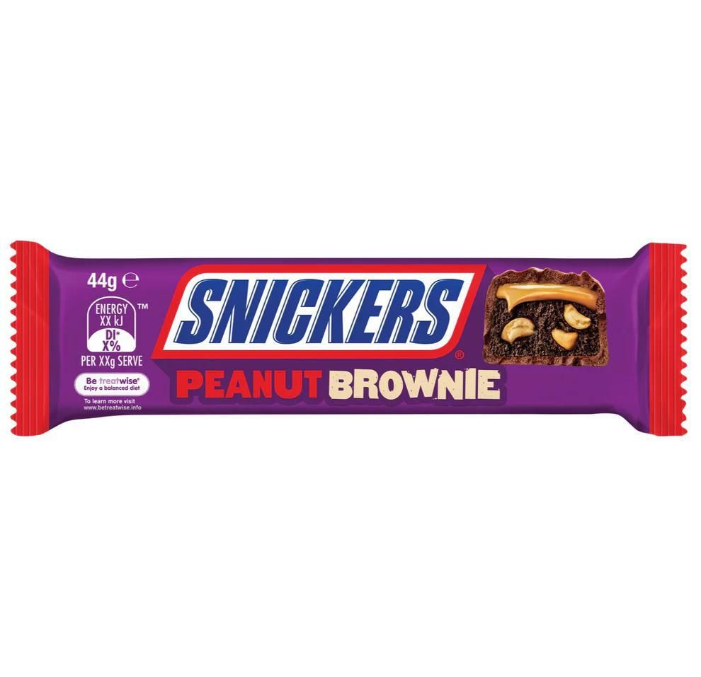 Snickers Peanut Brownie Chocolate Bar Box of 15 x 44g SINGLE Snickers Peanut Brownie Chocolate Bar Box of 15 x 44g SINGLE