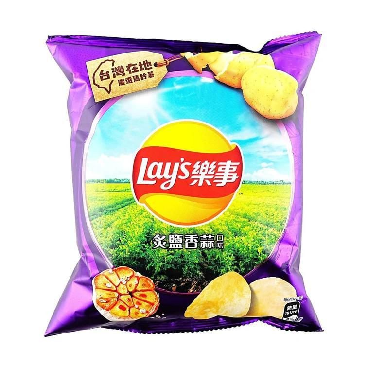 Lays Chips Roasted Garlic & Salt Flavor 32g (Taiwan) Lays Chips Roasted Garlic & Salt Flavor 32g (Taiwan)