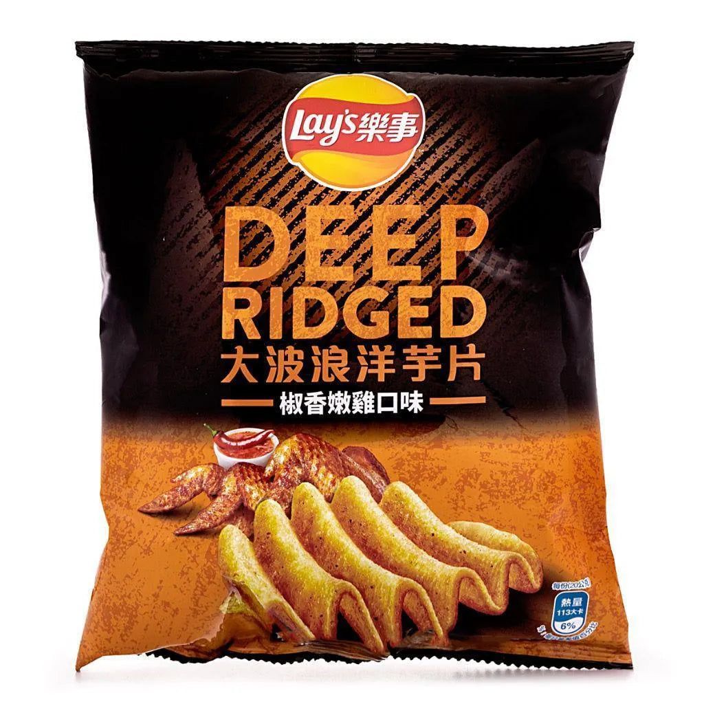Lays Chips Deep Ridge Pepper Chicken 1.07 oz (Taiwan) Lays Chips Deep Ridge Pepper Chicken 1.07 oz (Taiwan)