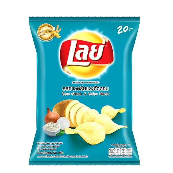Lays Thai Gourmet Sour Cream & Onion 42g (Thailand) Lays Thai Gourmet Sour Cream & Onion 42g (Thailand)