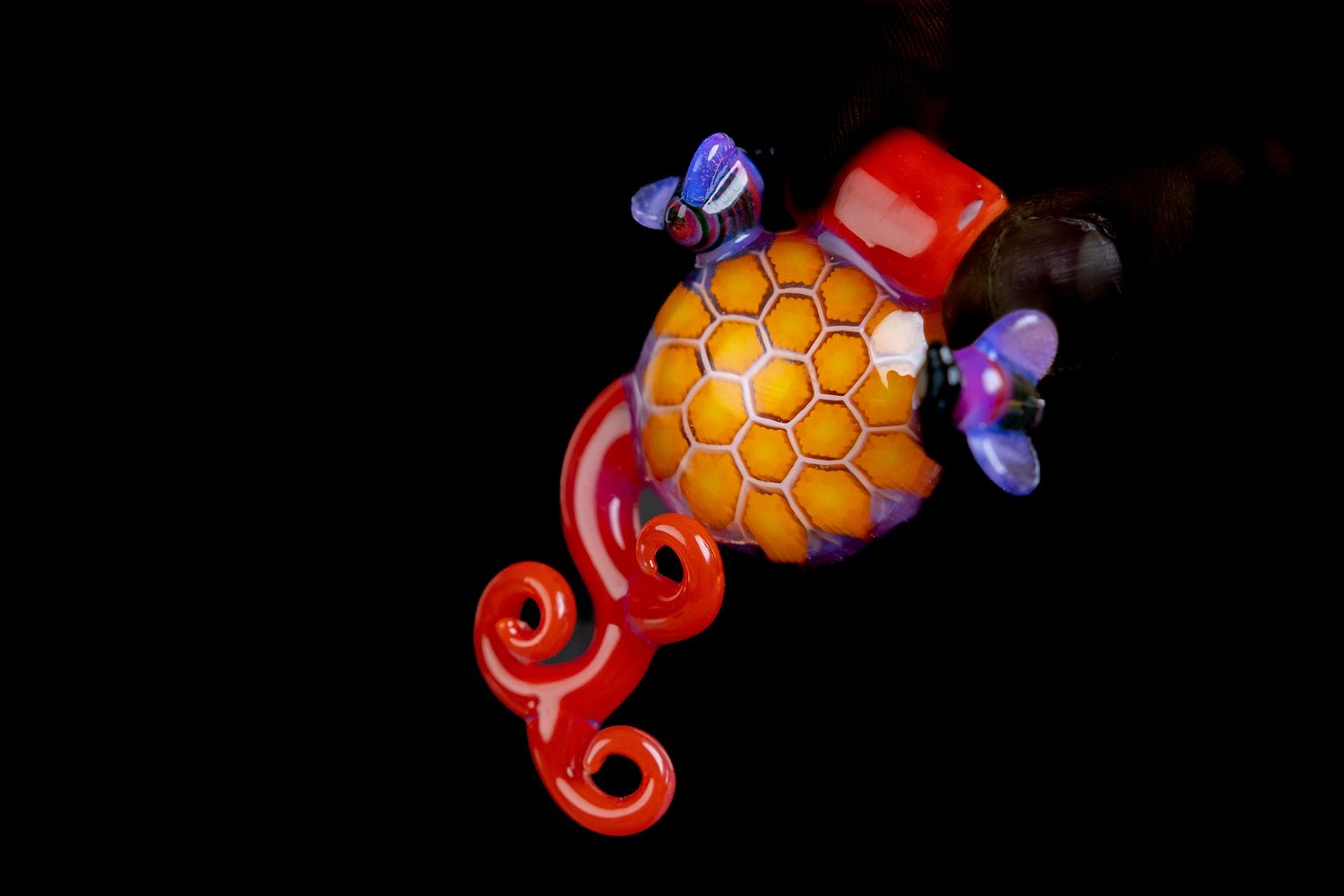 Joe P  Honeycomb Pendant - Red &amp; Orange