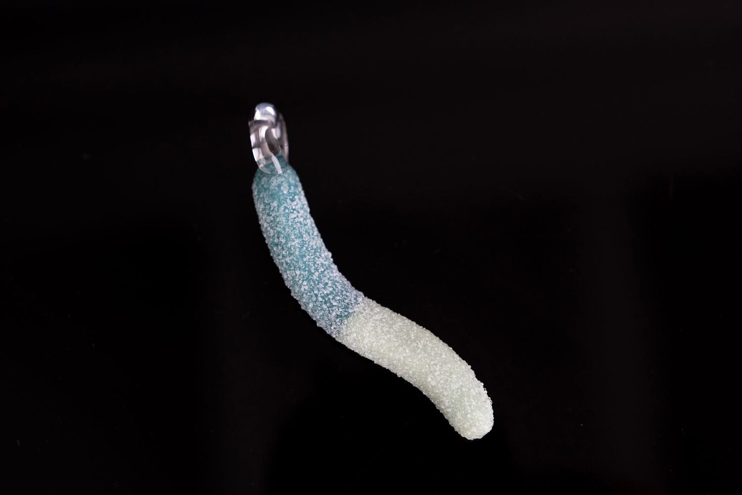Emperial Glass - Sour Gummy Worm Pendant – Blue &amp; Light Blue