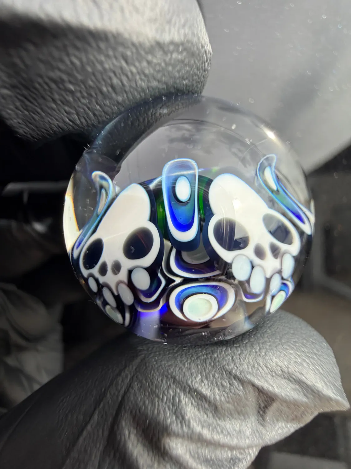 Lil Bear Multi Skull Dotstack Marble