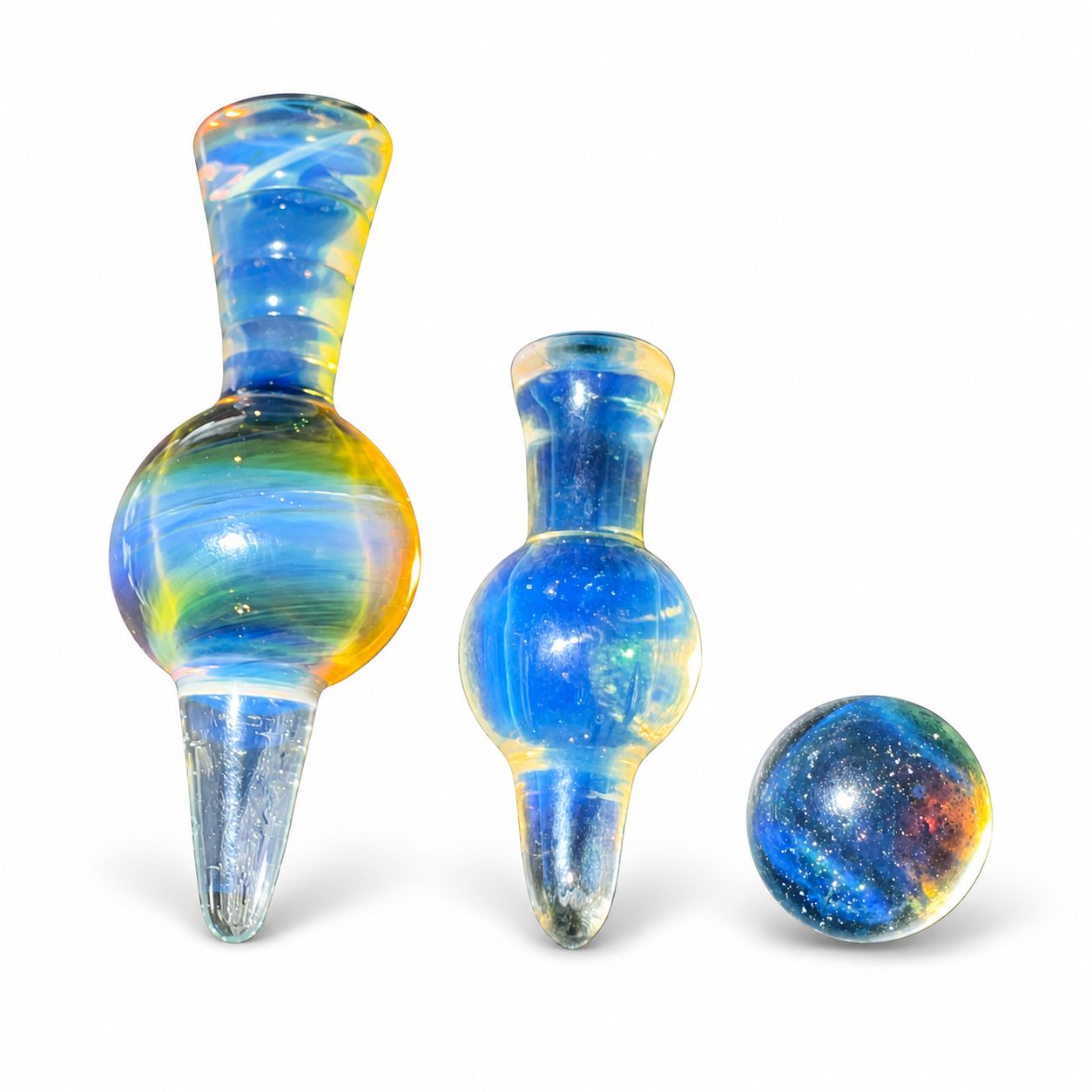 Commander Glass Nipple cap Set