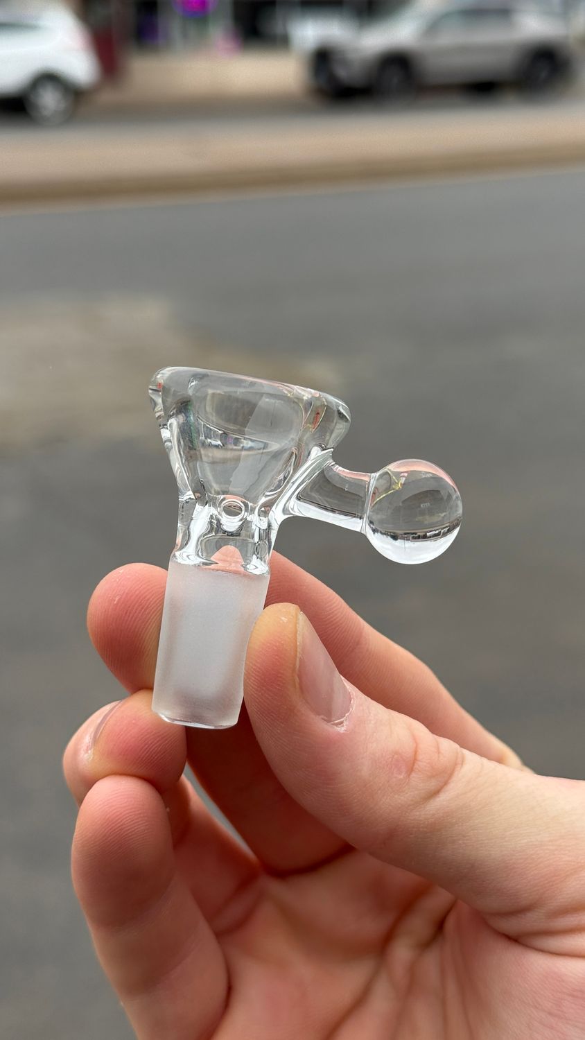 Mercurius Glass Clear 14mm 3-Hole Slide
