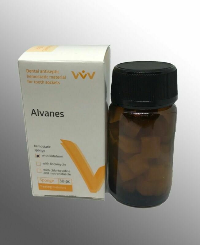 Dental Absorbable Hemostatic Collagen Sponges Antiseptic with iodoform