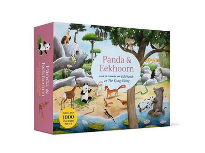 Panda &amp; Eekhoorn Puzzel met 1000 stukjes