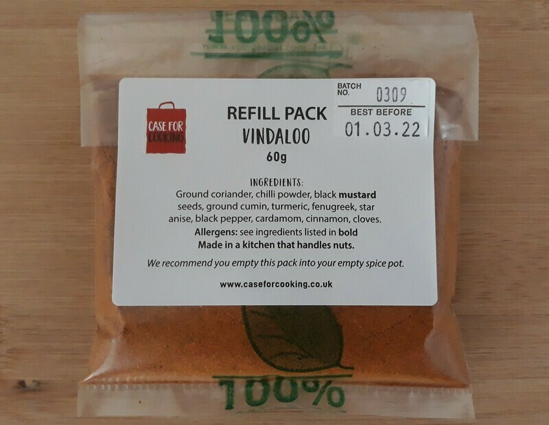 Vindaloo-style Hot Curry Spice Pot Refill Pack Serves 10 Vindaloo-style Hot Curry Spice Pot Refill Pack Serves 10