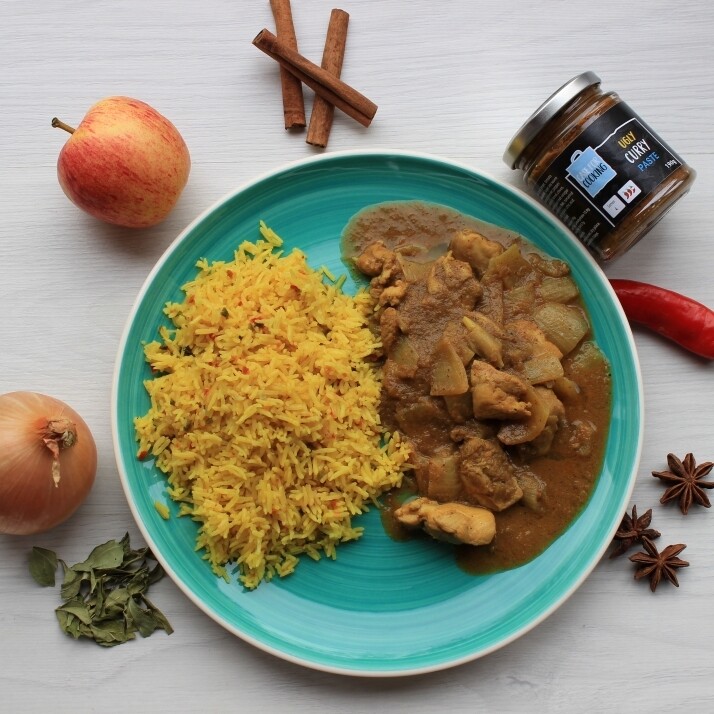 Chicken curry made with an Ugly Curry paste from Case for Cooking 
