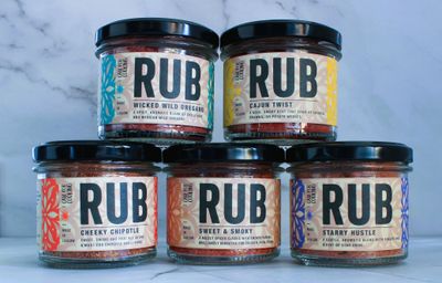 Five Jars of Spice Rub by Case for Cooking 