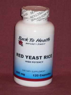 Red Yeast Rice - 600 mg 120 cap - Back To Health Brand