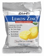 Zand Lemon Zinc Herbal Lozenge w Menthol, Eucalyptus and Slippery Elm, 15 count