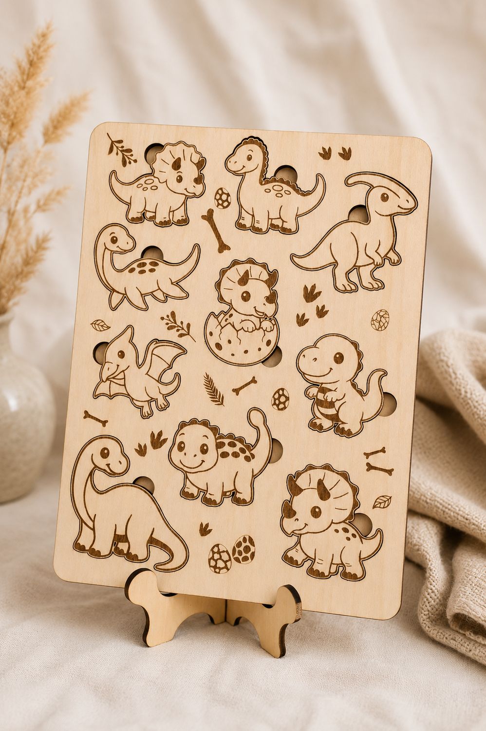 Puzzle Dinosaure en bois 🦖