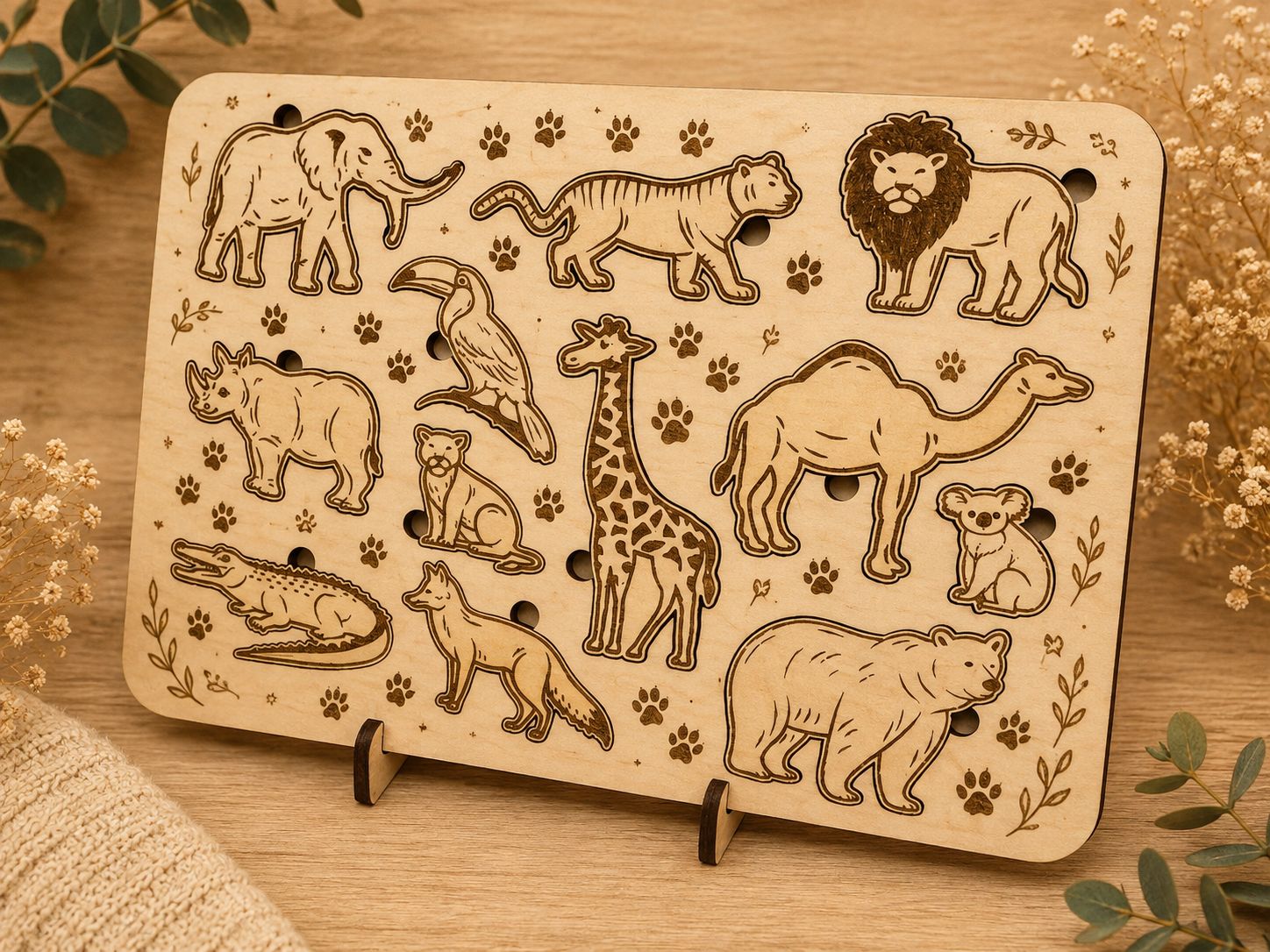Puzzle en bois – Les Copains de la Jungle 🦁
