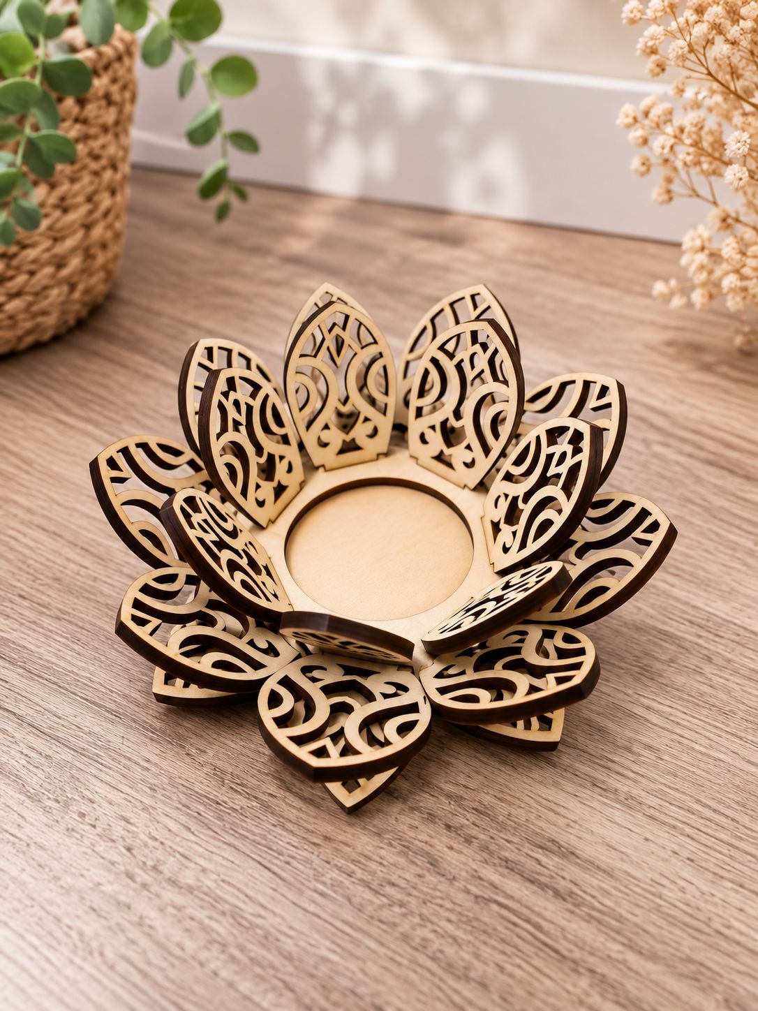 Photophores 3D en bois