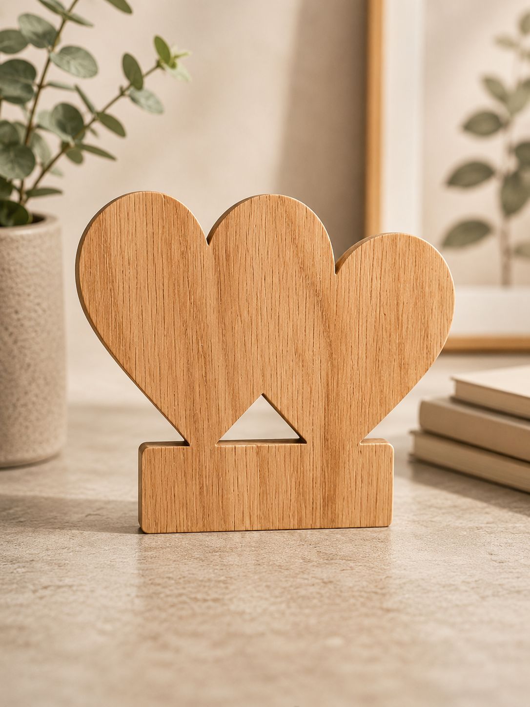 Cœurs Entrelacés – Décoration en bois