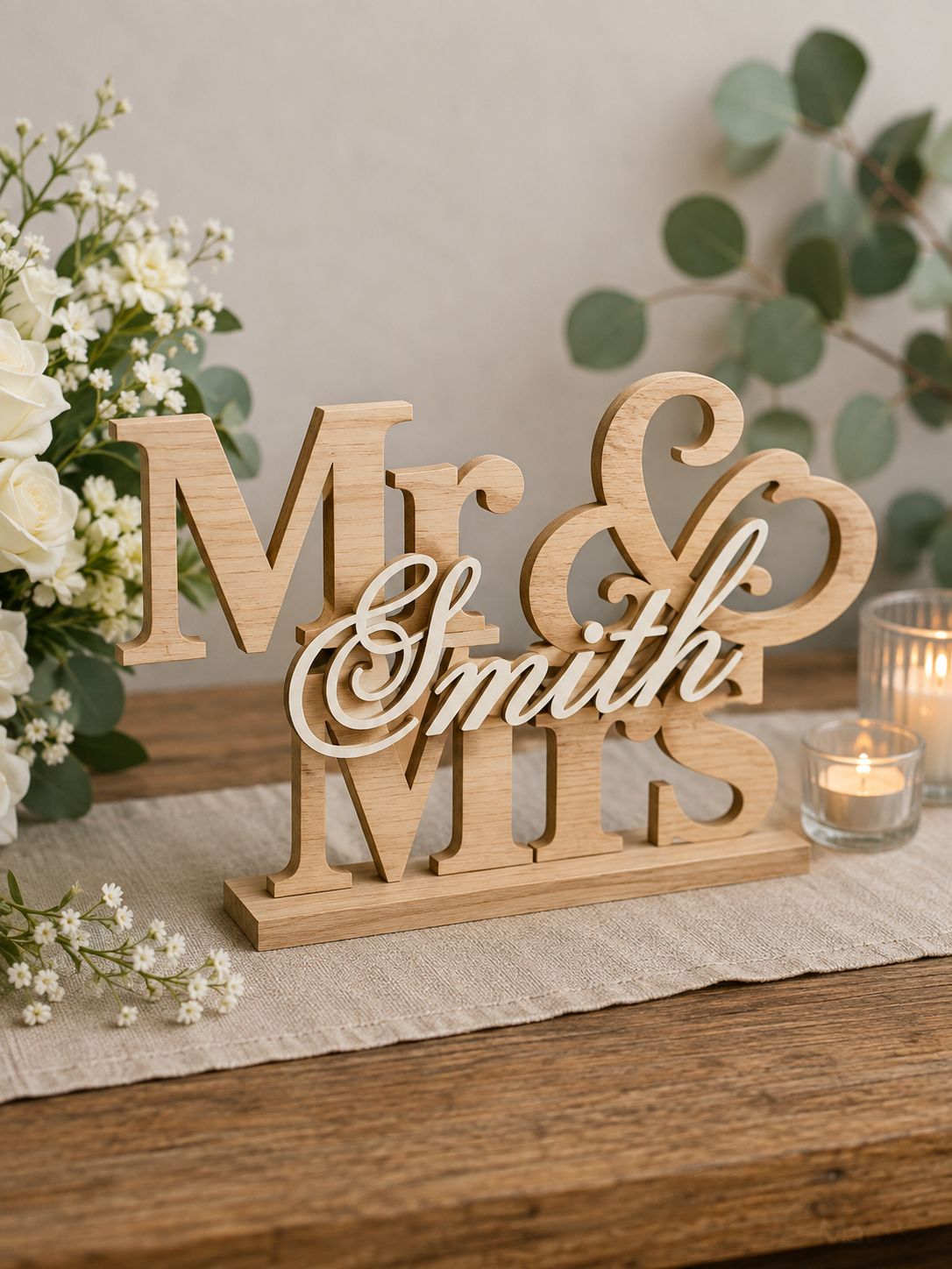 Mr &amp; Mrs – Décoration de mariage personnalisée