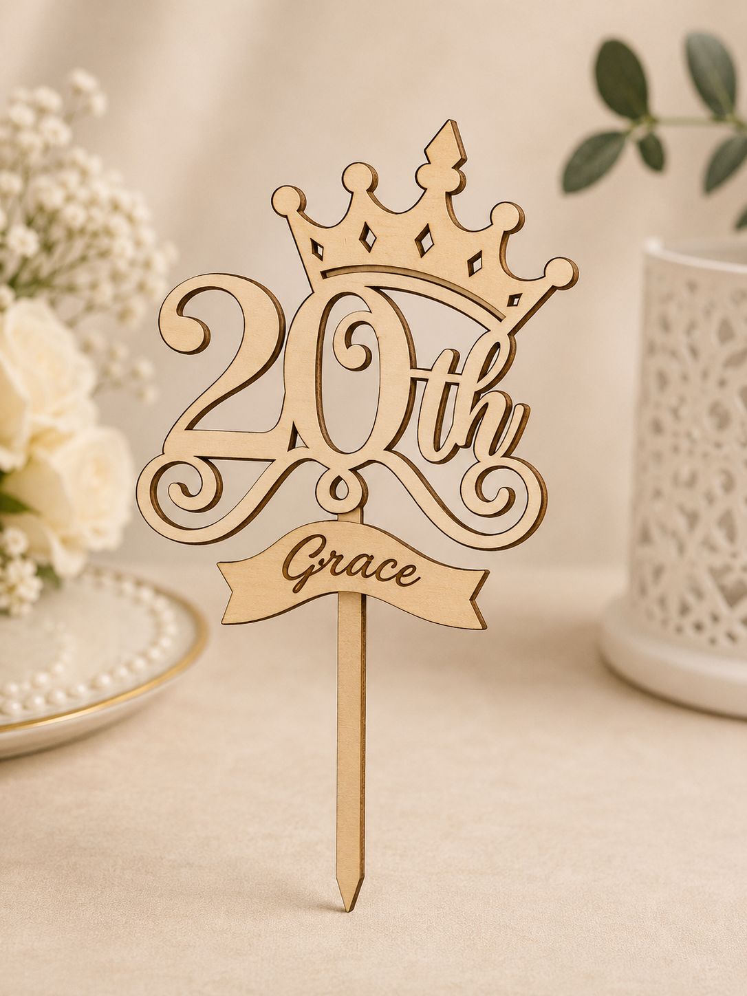 Number – Cake Topper âge personnalisé