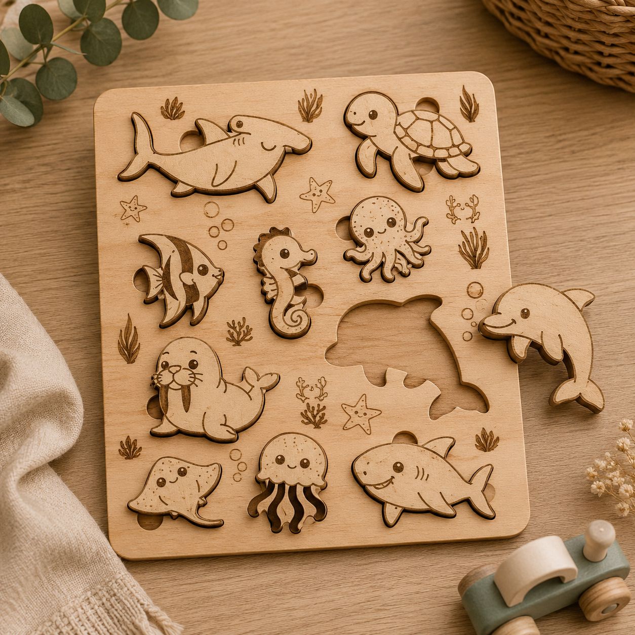 Les Amis de l’Océan – Puzzle en bois