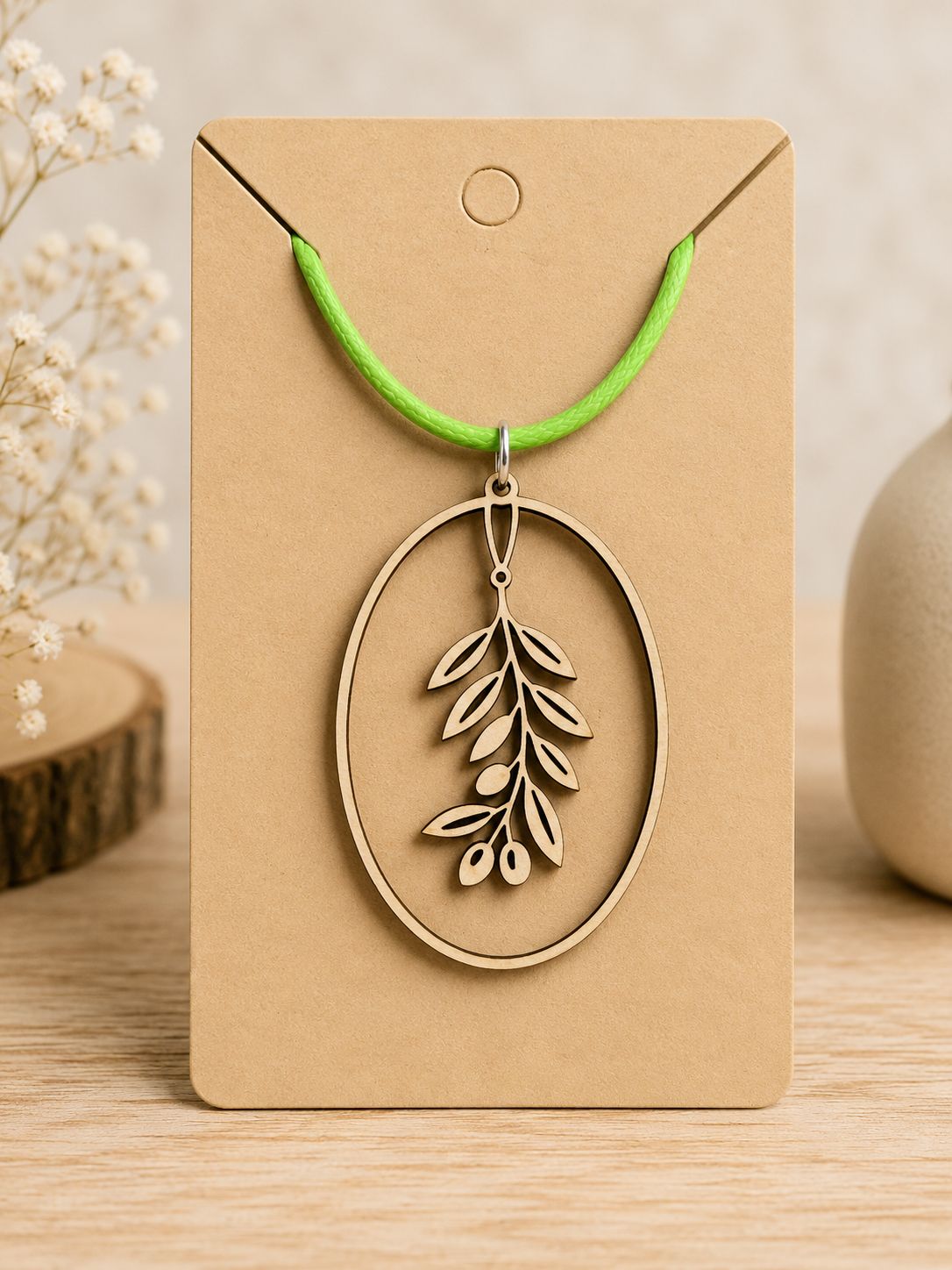 Branche d’Olivier – Pendentif en bois