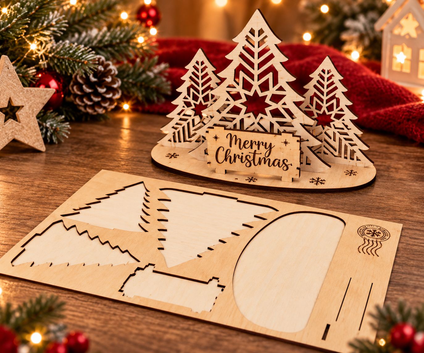 Kit créatif – Ma forêt de Noël en bois