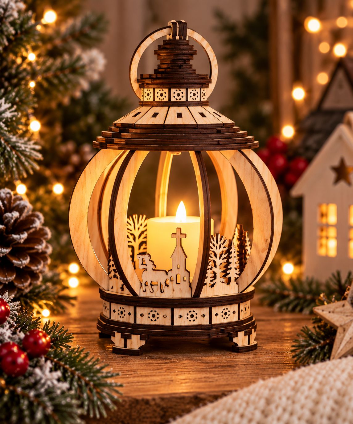 ✨ Lanterne Lueurs de Noël