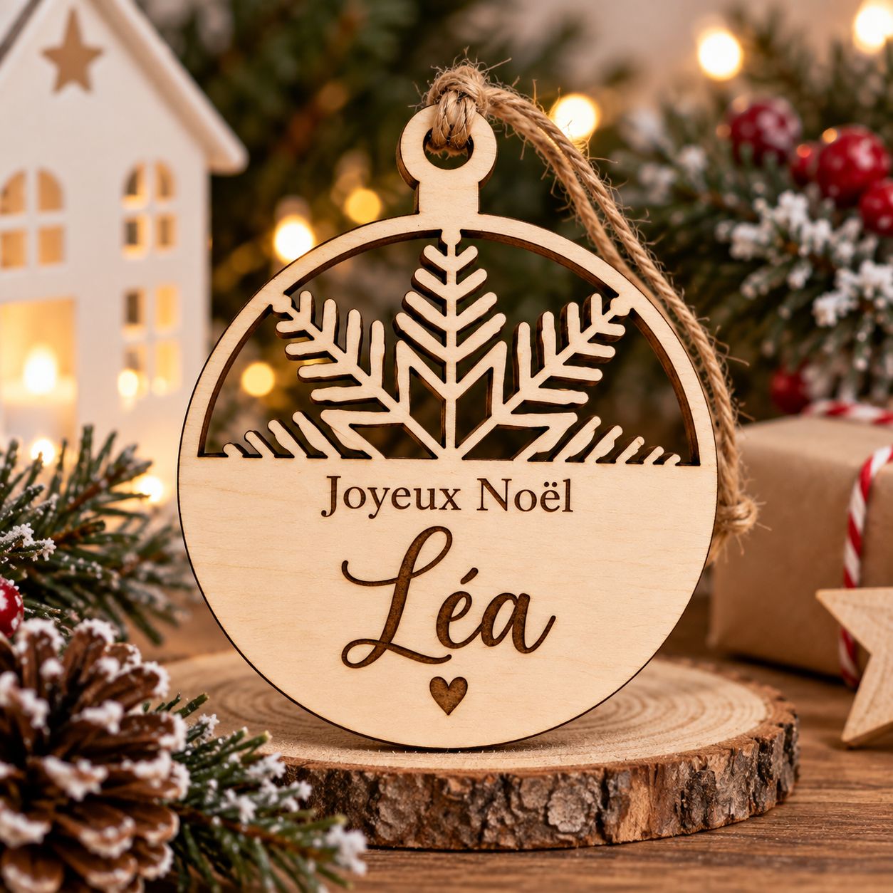 Boule de Noël personnalisée – Flocon