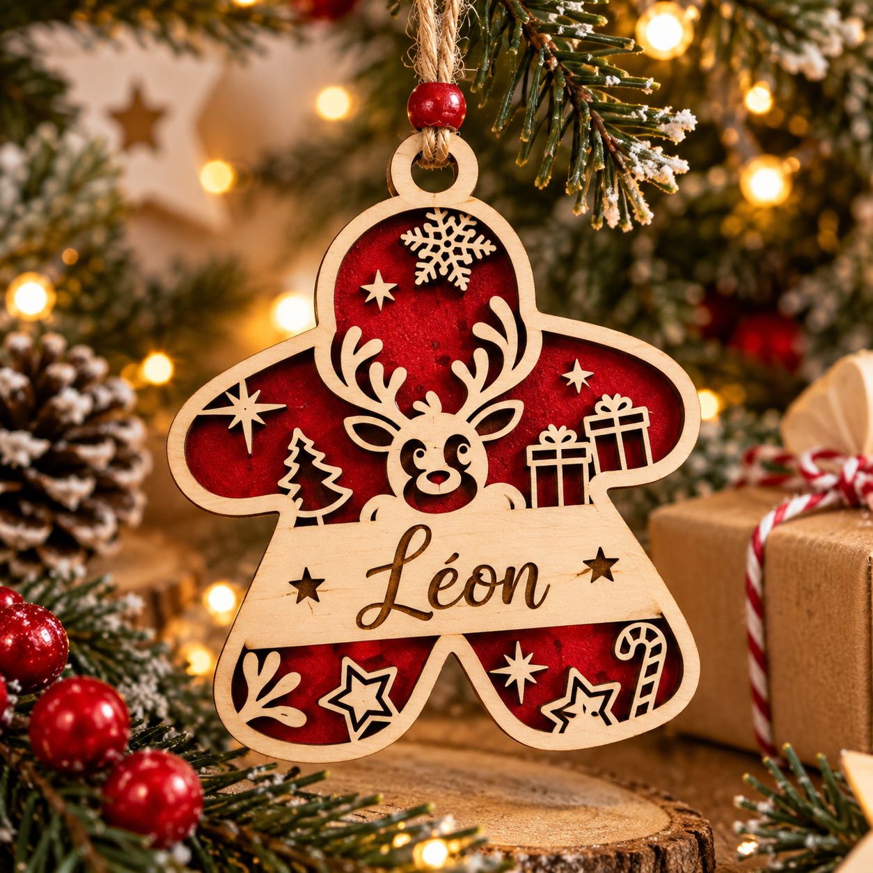 🍪 Boule de Noël personnalisée – Petit Sablé