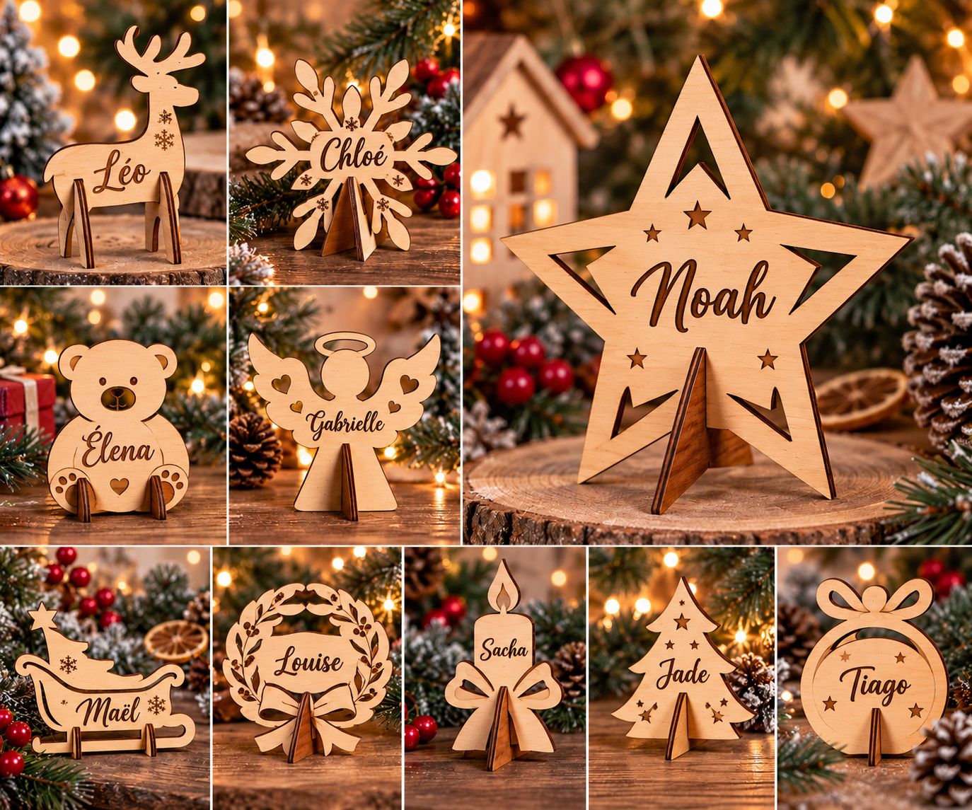 🎄 Les Petits Marque-Places de Noël