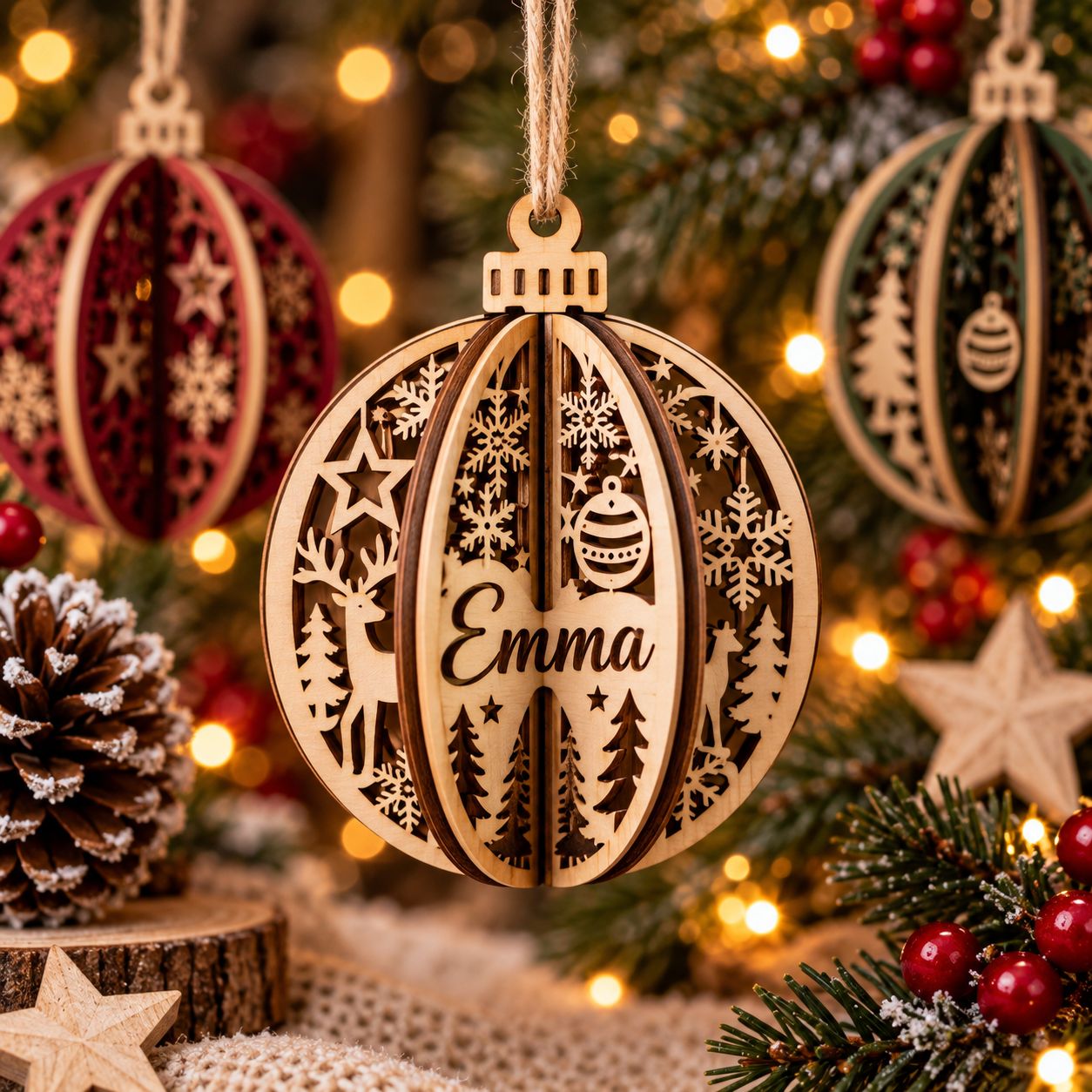 🎄 Boule de Noël 3D personnalisée