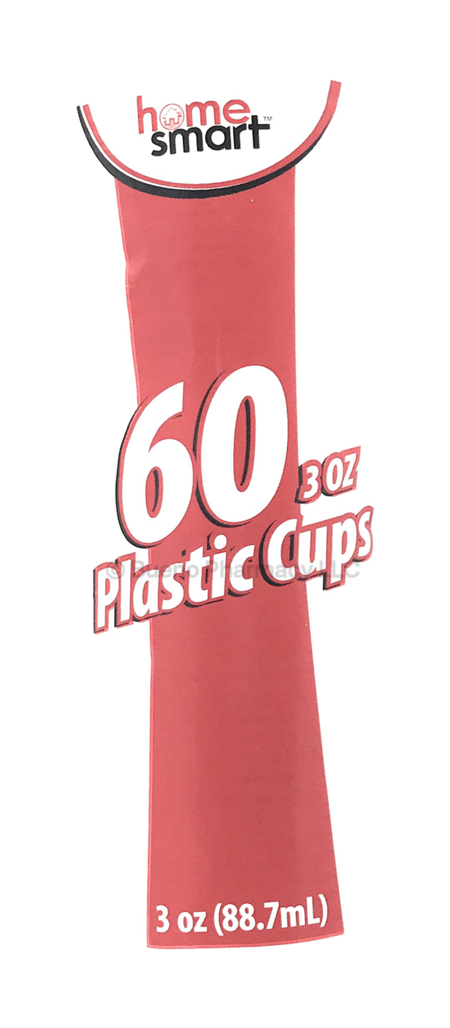 PLASTIC CUPS HS 3OZ 60PCS