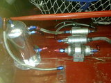 Fuel system. Tank, pump, lines, swirl pots.