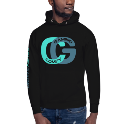 Unisex CG Hoodie w/ COMFY GAMING Arm, Color: Black, Size: S