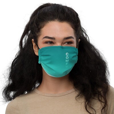 Comfy Gaming Teal-to-White Face Mask, Color: Black