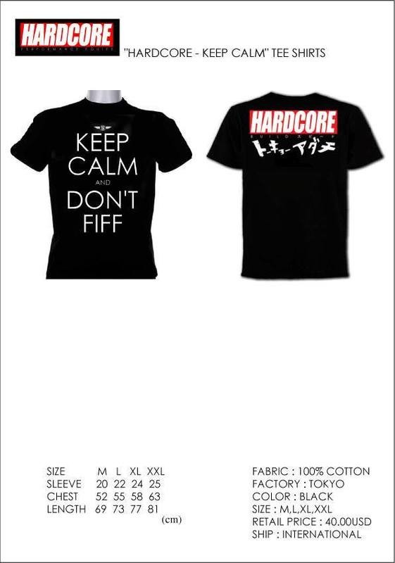 HARDCORE KEEP CALM TEE SHIRT