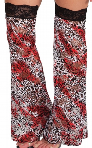 Delicate Illusions 1098PLA Leopard Print lace leg covers