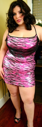 Delicate Illusions S0723FLX Plus size Metallic Zebra Dress