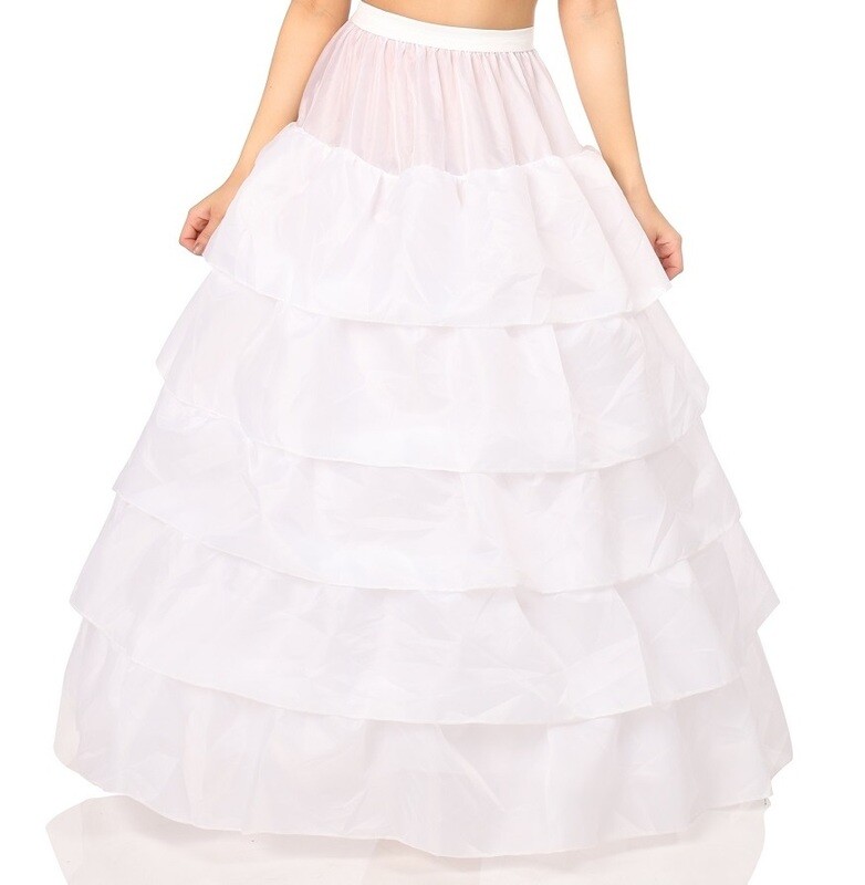 White Long Hoop skirt Slip for costumes