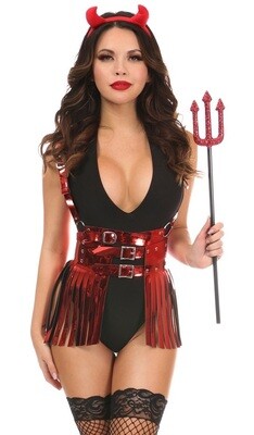 Red Metallic Devil Harness Costume