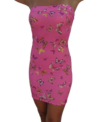 Pink Butterfly Tube Dress