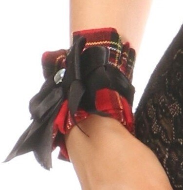 Red Plaid Wristlets (set of 2) Kitten Collection