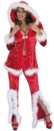 Christmas Lingerie Velvet Robe and pant