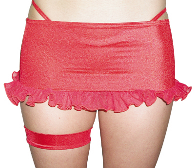 Delicate Illusions 1150L Sexy Hoochie Mini skirt w ruffles