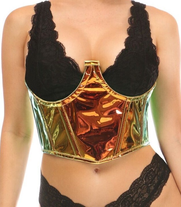 Underwire topless Bustier Corset Sunset Holograph