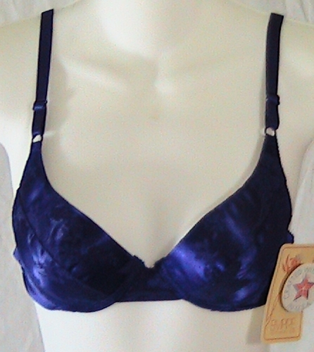 Satin push-up bra Jacquard padded clearance sale