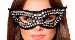 Rhinestone Cat Mask or Masquerade