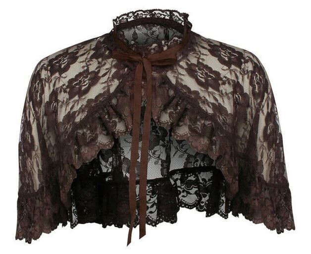 Brown Lace Cape