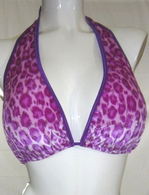 Purple Leopard Velvet Marilyn Halter top