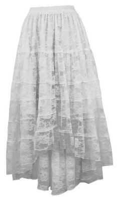 White Lace Long Skirt